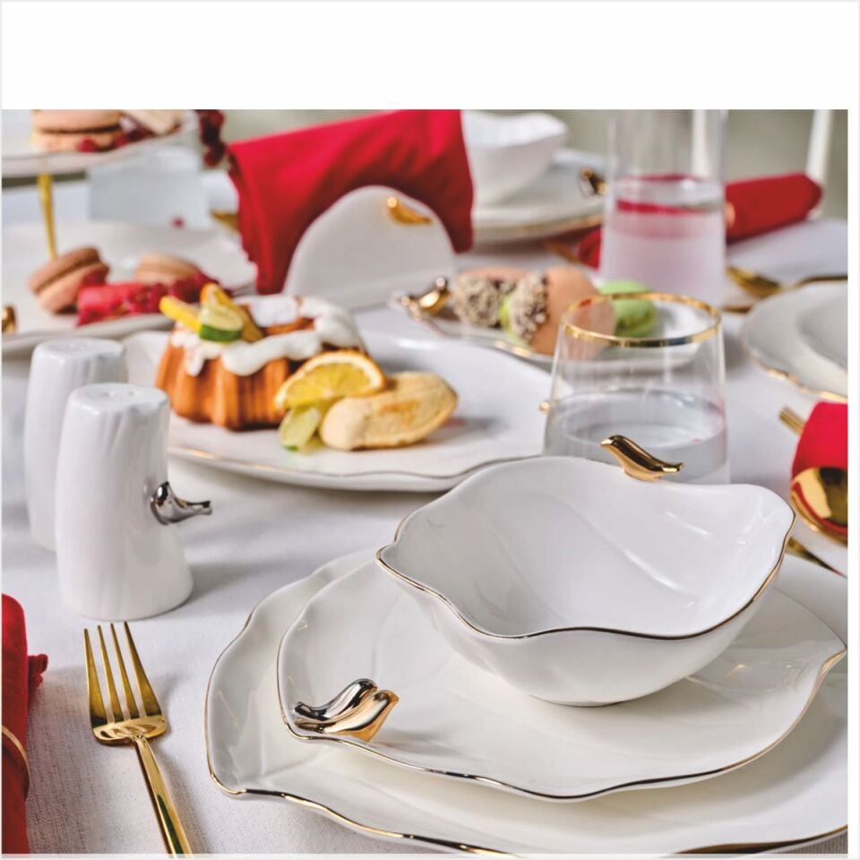 KARACA X MÜGE ANLI KUŞLU 25 PARÇA 6 KİŞİLİK YEMEK TAKIMI