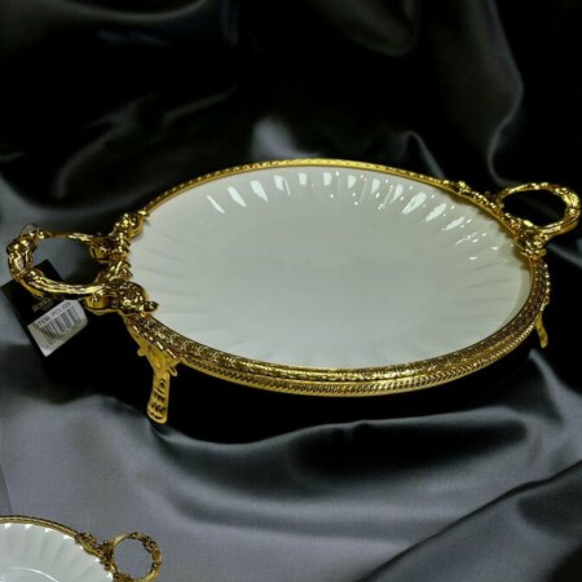 Rekabet  Pcl 029 Elegance Yuvarlak  Sunum Tabak Gold 41 Cm