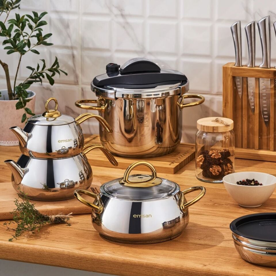 Emsan Everest Gold Yeni 17 Parça Çelik Çeyiz Seti