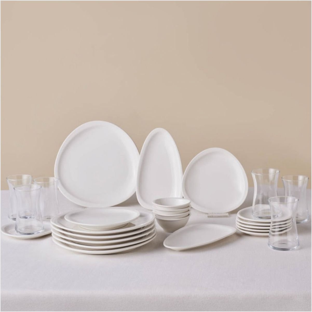 KARACA FOREVER BONE COSİMA 26 PARÇA 6 KİŞİLİK KAHVALTI TAKIMI