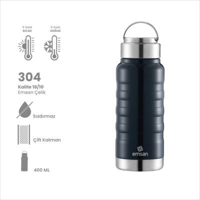 Emsan Vıgor Termos Dark Blue 400 Ml