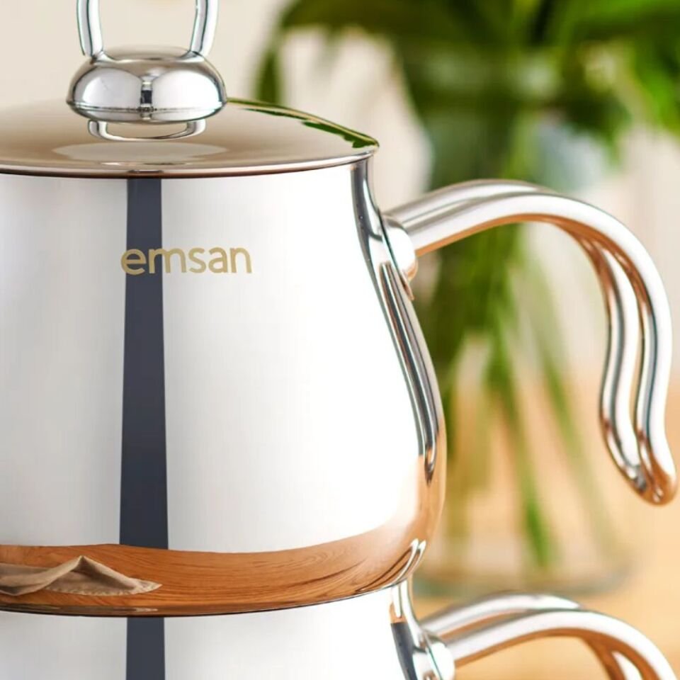 Emsan Lina Midi Çaydanlık Takımı - Inox
