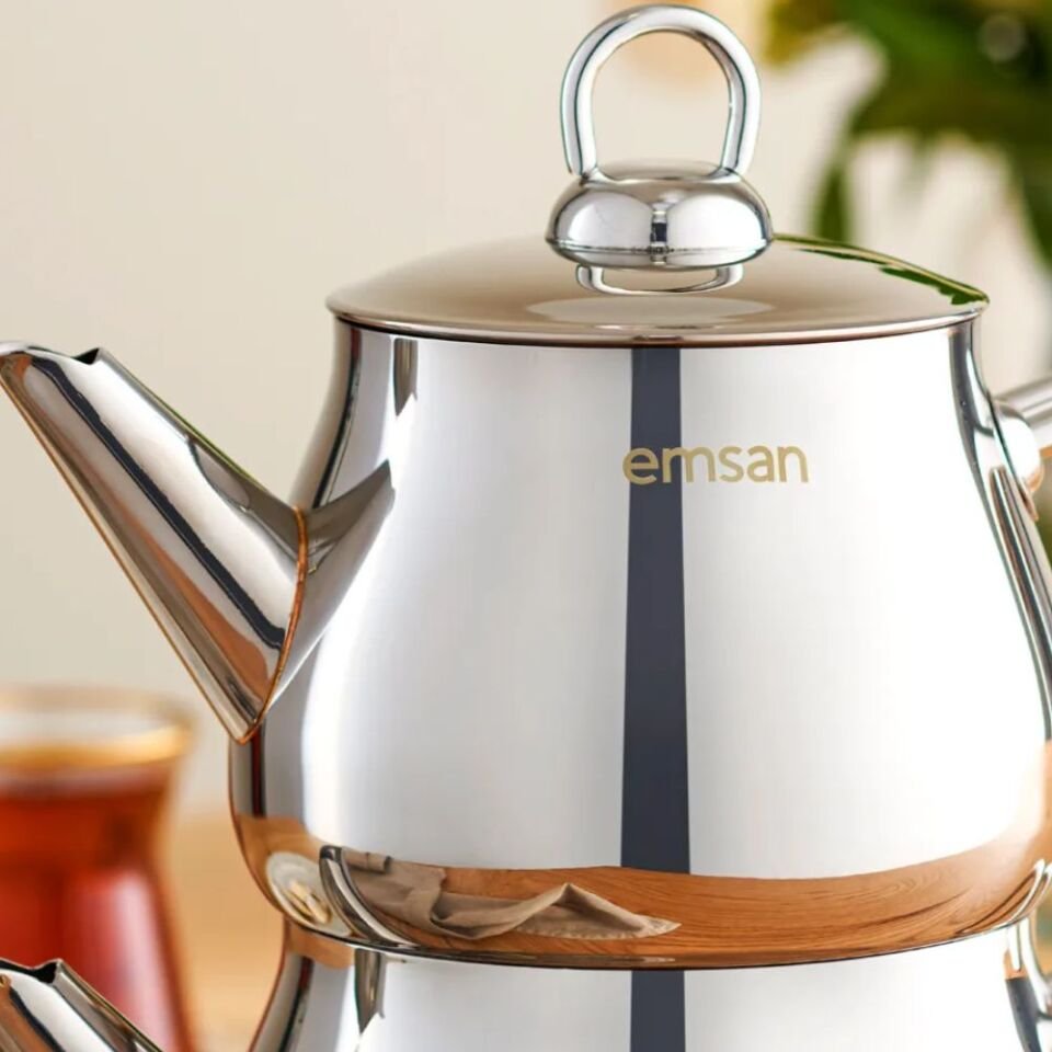 Emsan Lina Midi Çaydanlık Takımı - Inox