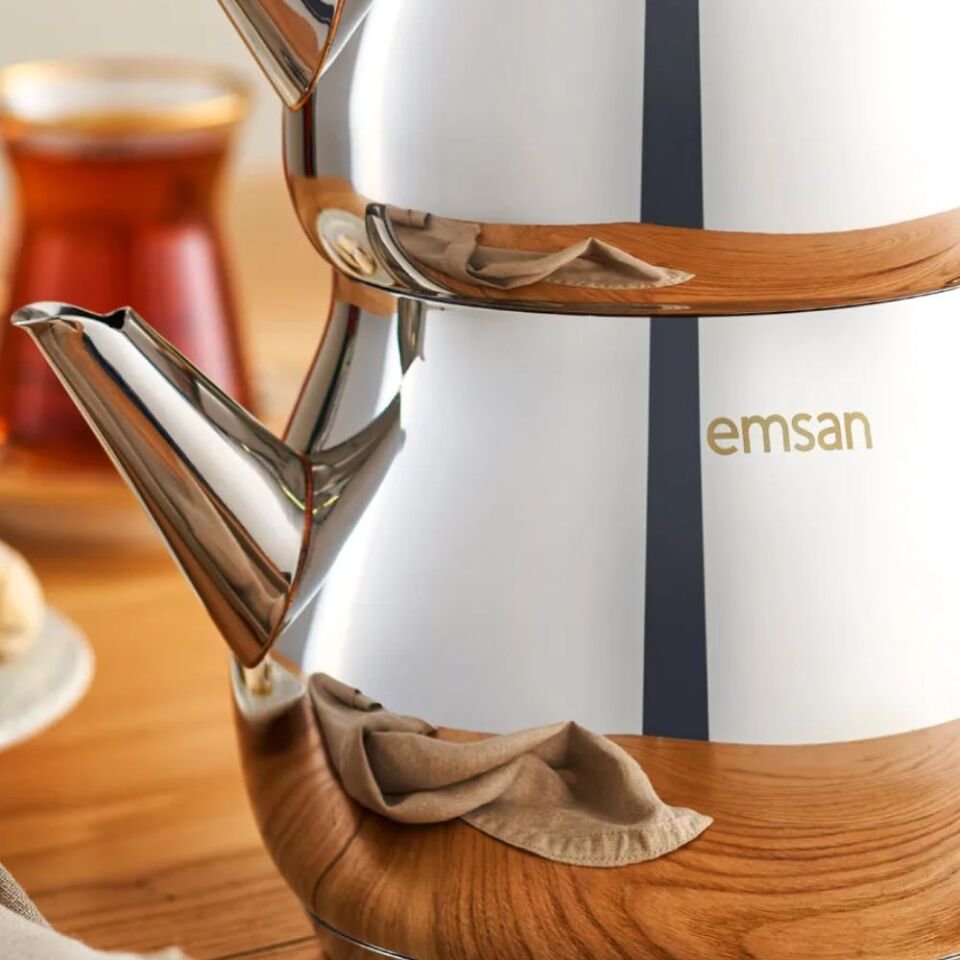 Emsan Lina Midi Çaydanlık Takımı - Inox