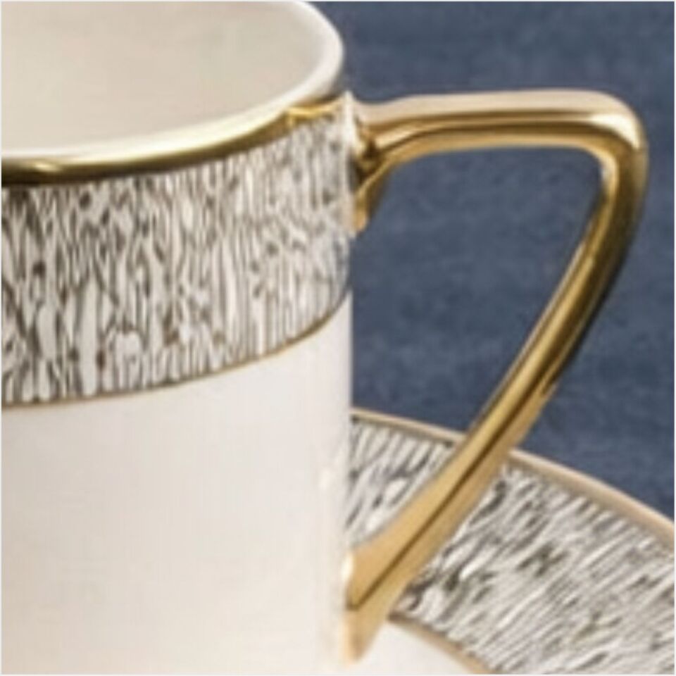 PAÇİ-KABARTMALI YALDIZLI 6LI KAHVE-P/POR-102207