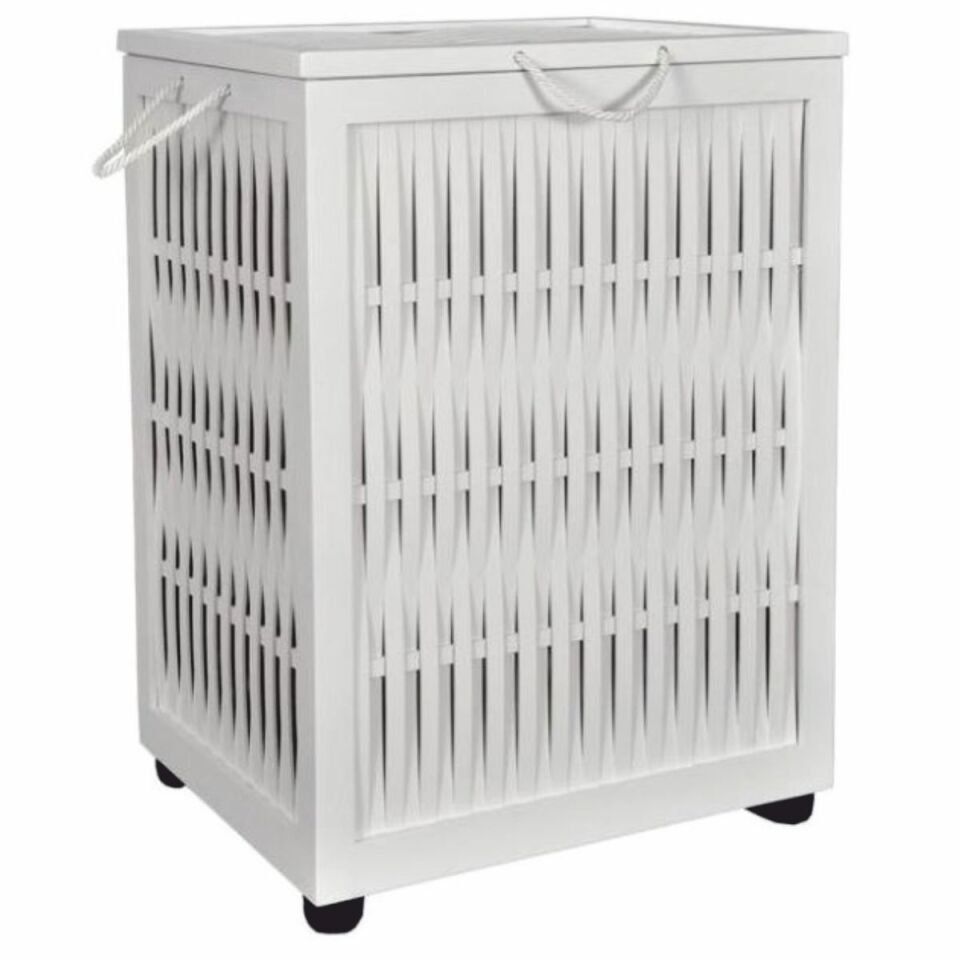 Polev Hasır Sepet Beyaz