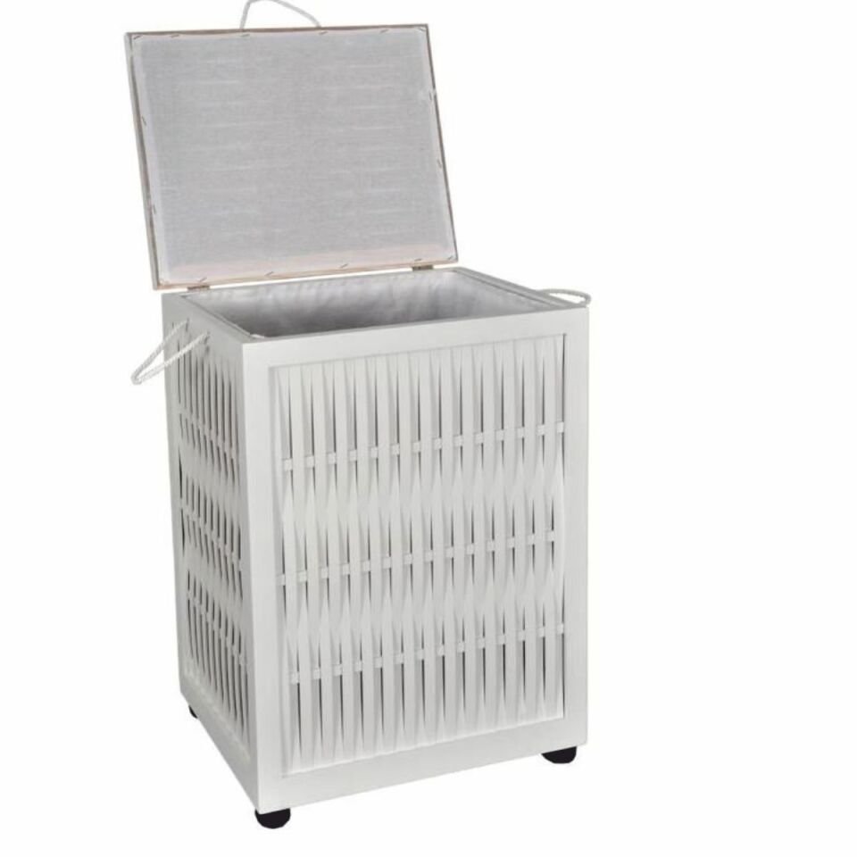 Polev Hasır Sepet Beyaz