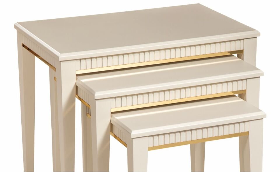 Maya Zıgon Sehpa Krem