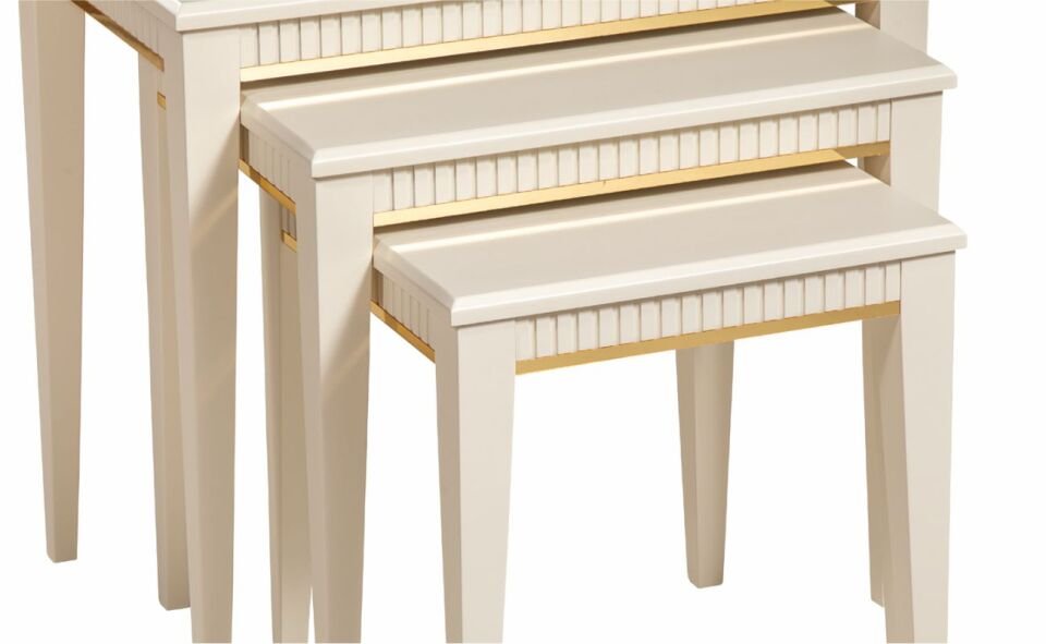 Maya Zıgon Sehpa Krem