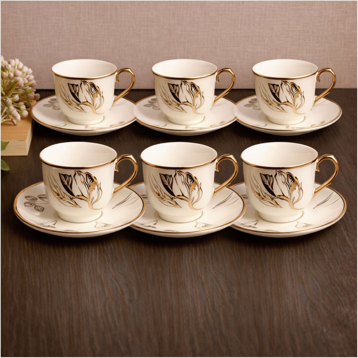 PAÇİ-GLORY YALDIZLI 6LI KAHVE FİNCANI-P/POR-102171