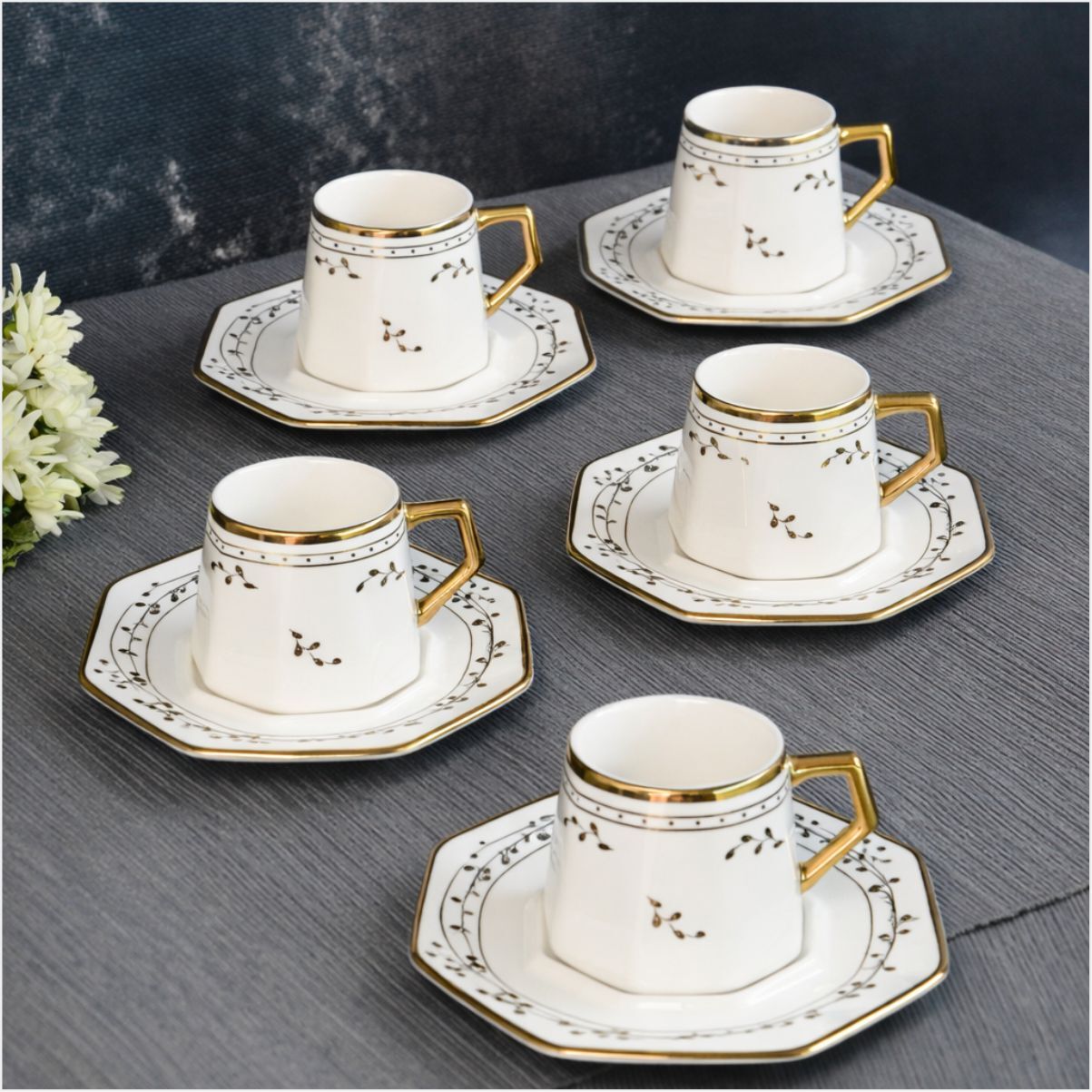 PAÇİ-KÖŞEGEN 6LI YALDIZLI KAHVE-P/POR-101858