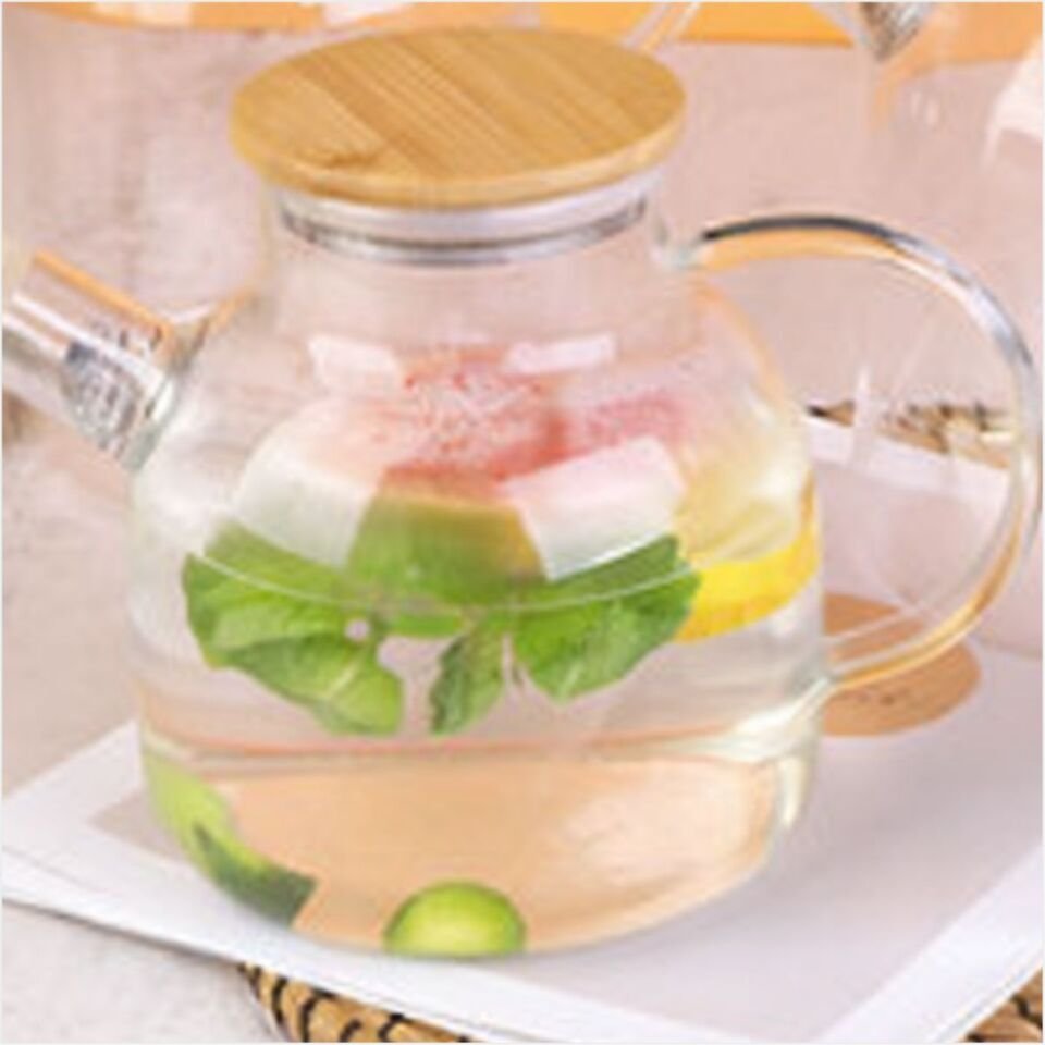 BAMBUM LEAR -SÜZGEÇLİ CAM DEMLİK - 1000ML