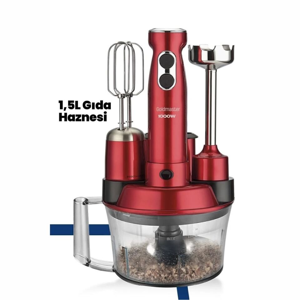 Goldmaster Şefim By-4204K Mutfak Robotu Kırmızı