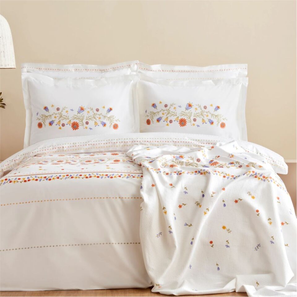 Karaca Home Clarıce Multı Color %100 Pamuk Cıft Ks Nevresım Takımı