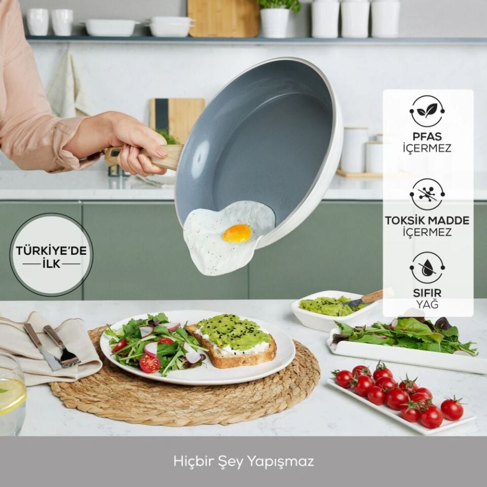 Karaca x Refika Birgül Swiss Crystal 7 Parça Tencere Seti Creamy