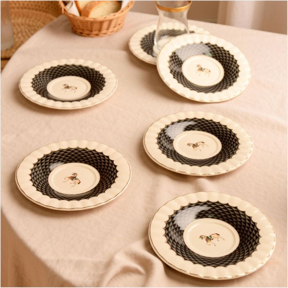 PAÇİ ROYAL CHARME-BRANCO 6LI ÇAY TABAĞI-P/ROY-0133