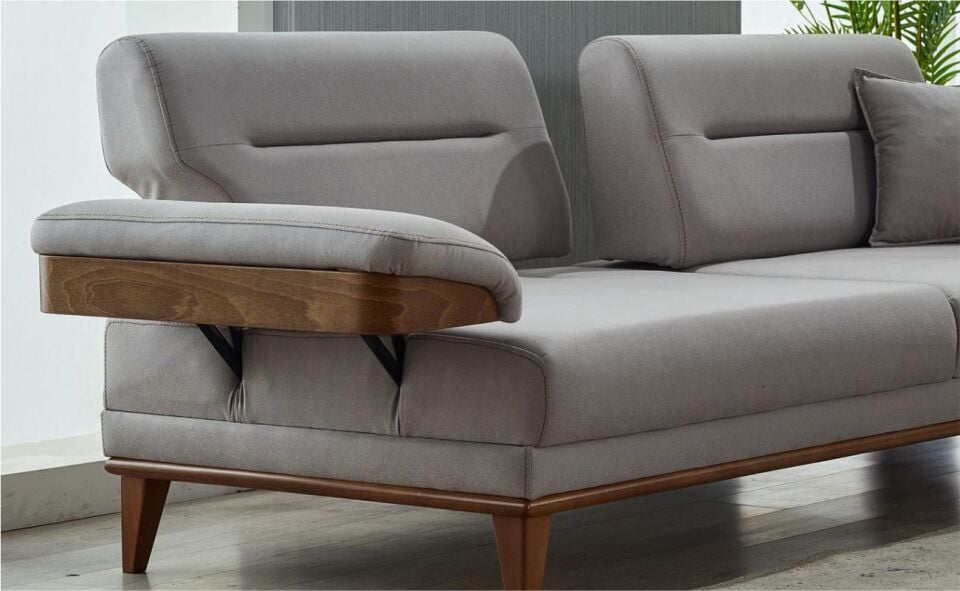 New İnci Koltuk Takımı 3+1+1 Ares Bej 050/3 Lü Ares Yeşil 038