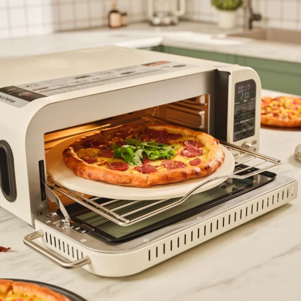 Karaca Multıcrust Artısan Retro Pizza Makinesi Ve Aırfryer Cream