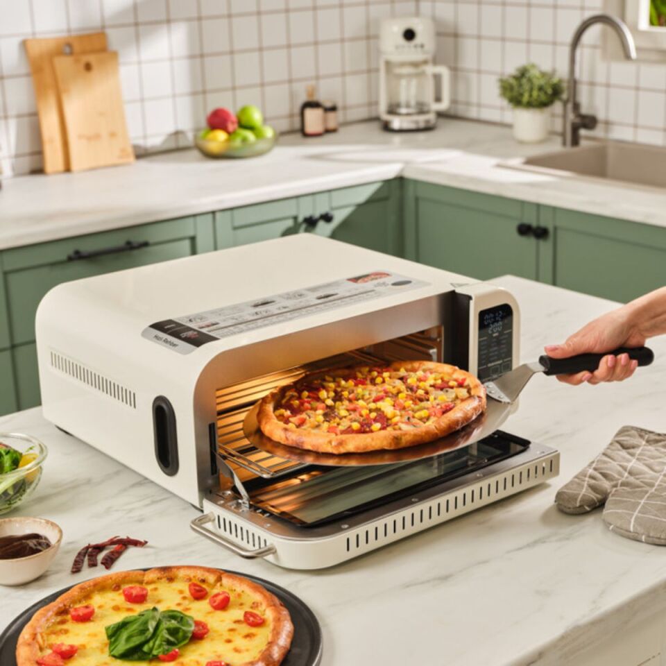 Karaca Multıcrust Artısan Retro Pizza Makinesi Ve Aırfryer Cream