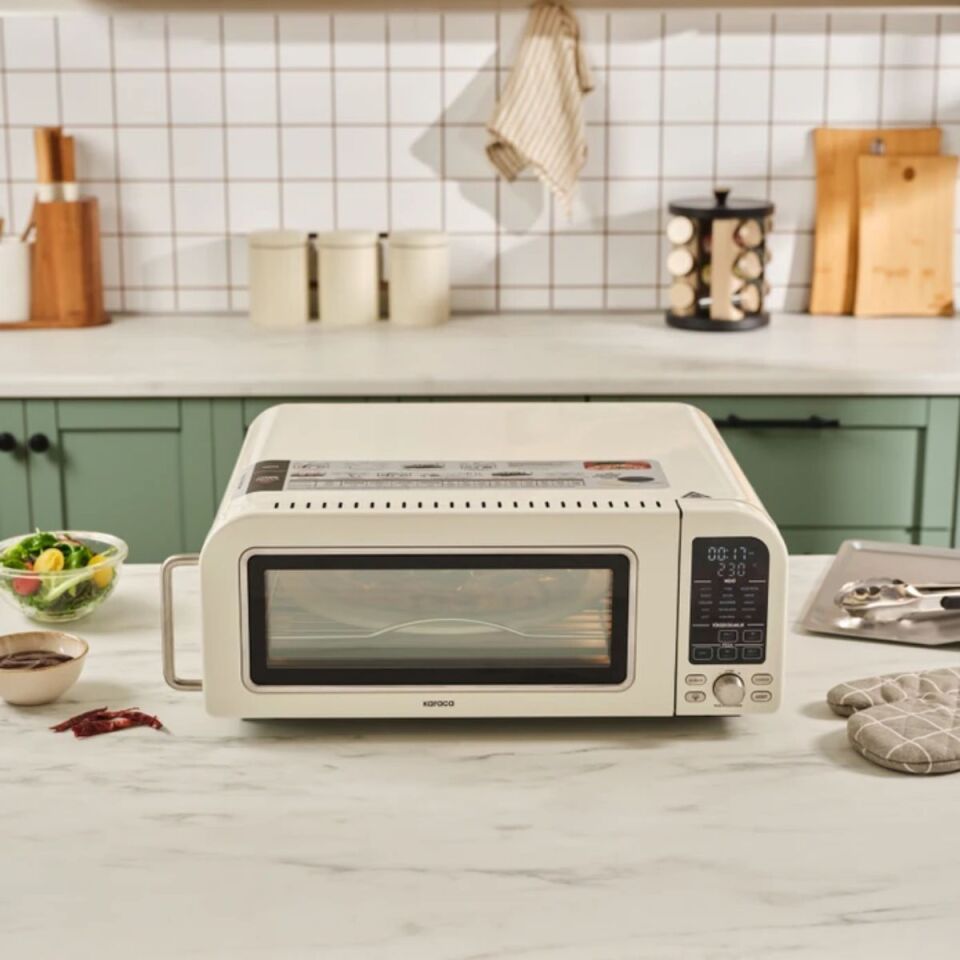 Karaca Multıcrust Artısan Retro Pizza Makinesi Ve Aırfryer Cream