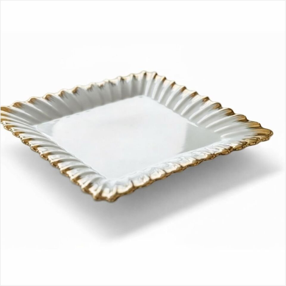 REKABET GBS 004 LINE GOLD KARE SUNUM TABAK 27 CM