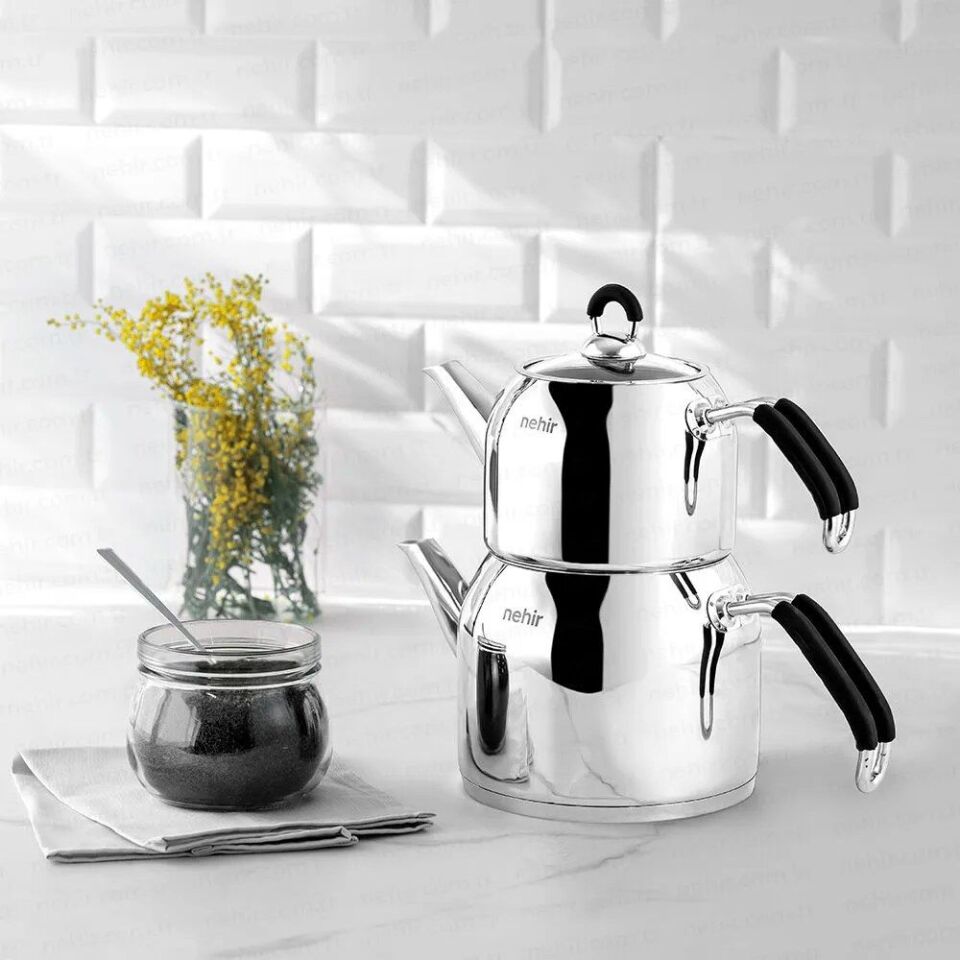 NEHİR MAXI MODERN ÇELİK ÇAYDANLIK TAKIMI