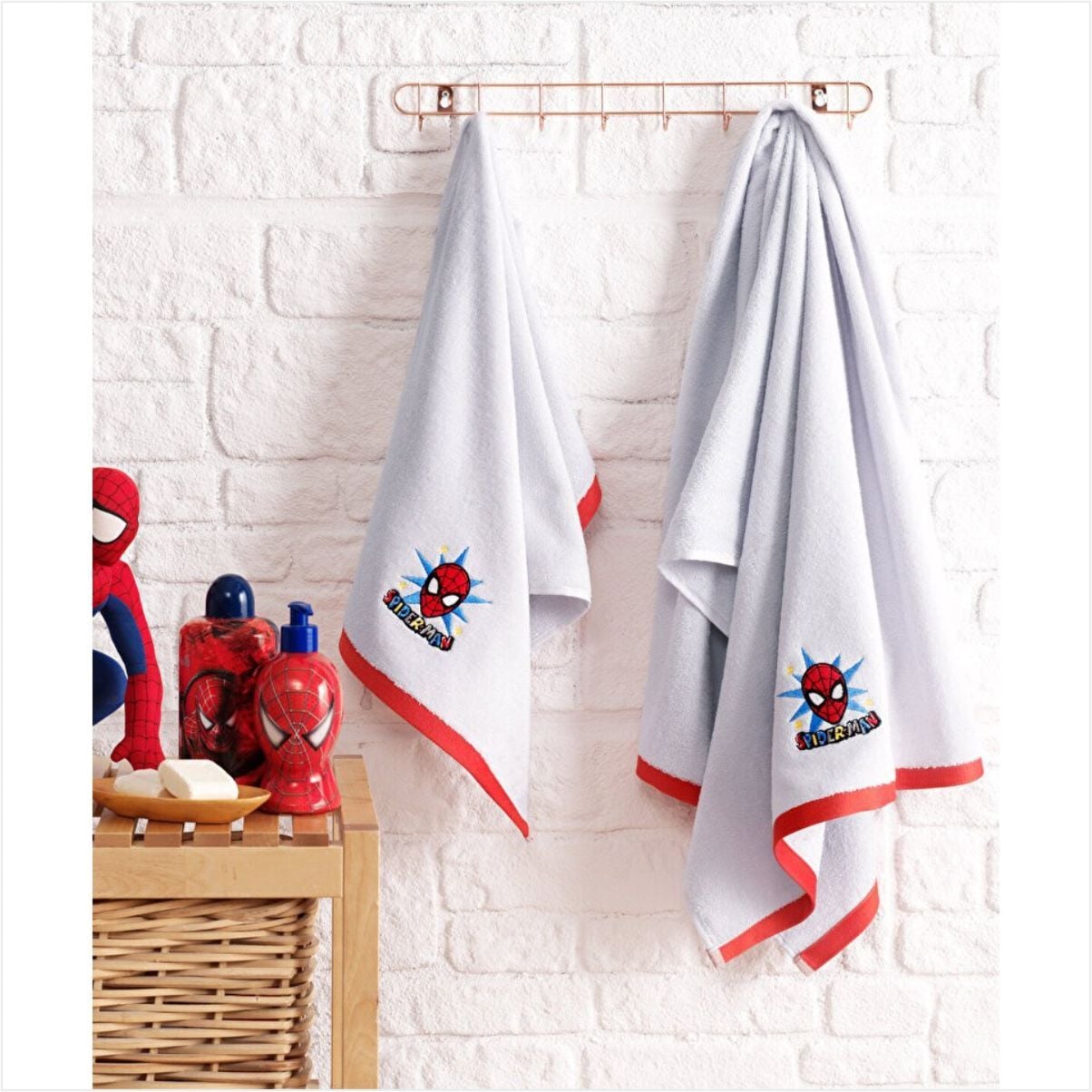 Özdilek Dsny Spıderman Grey Grı Banyo Setı