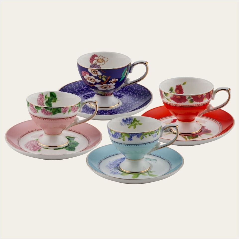 REKABET AZR 003 6'LI KAHVE FİNCANI 90 CC 4 DESEN MİX