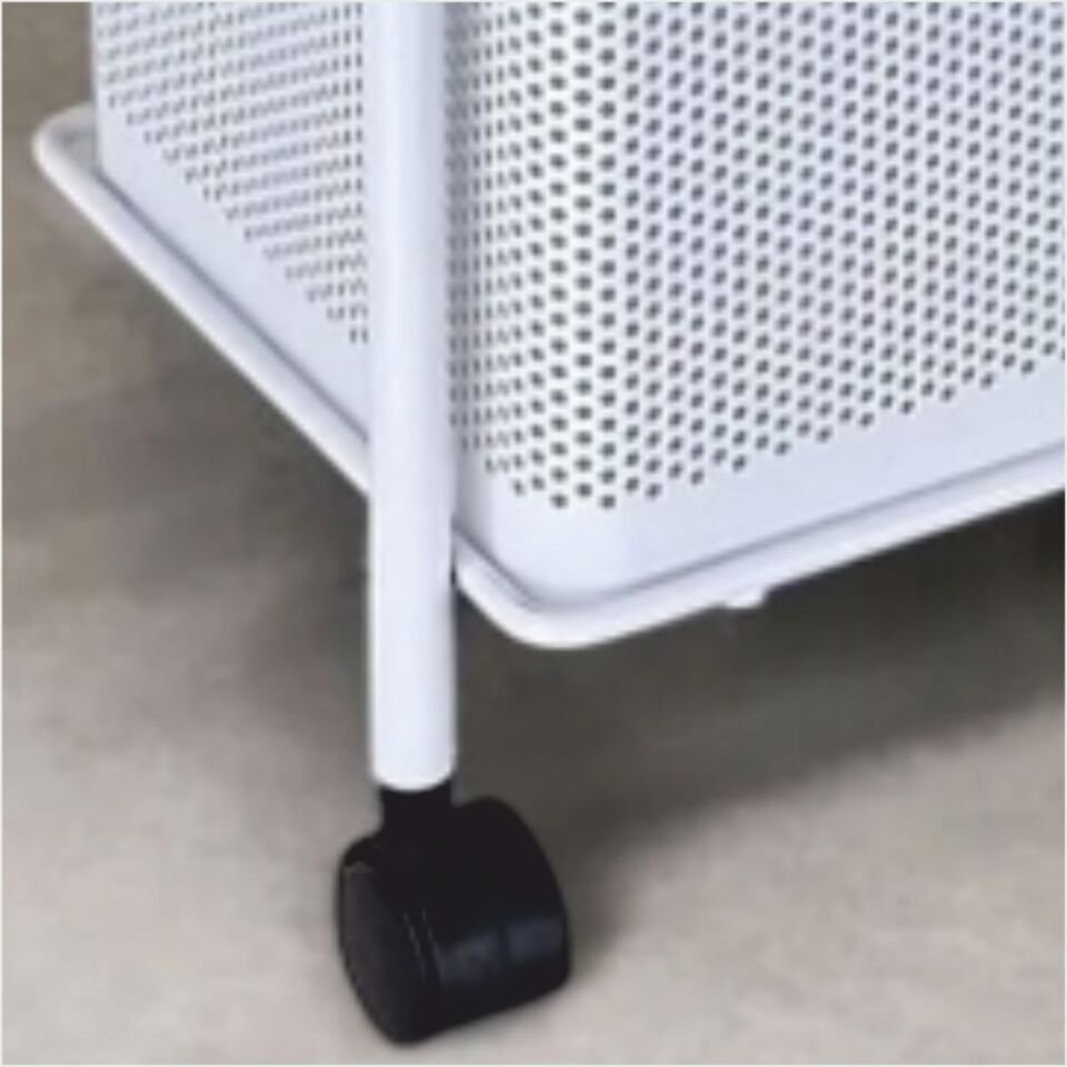 YILDIRAY 1059T 3 KATLI 6 ÇEKMECELİ TEKERLEKLİ SEBZELİK BEYAZ