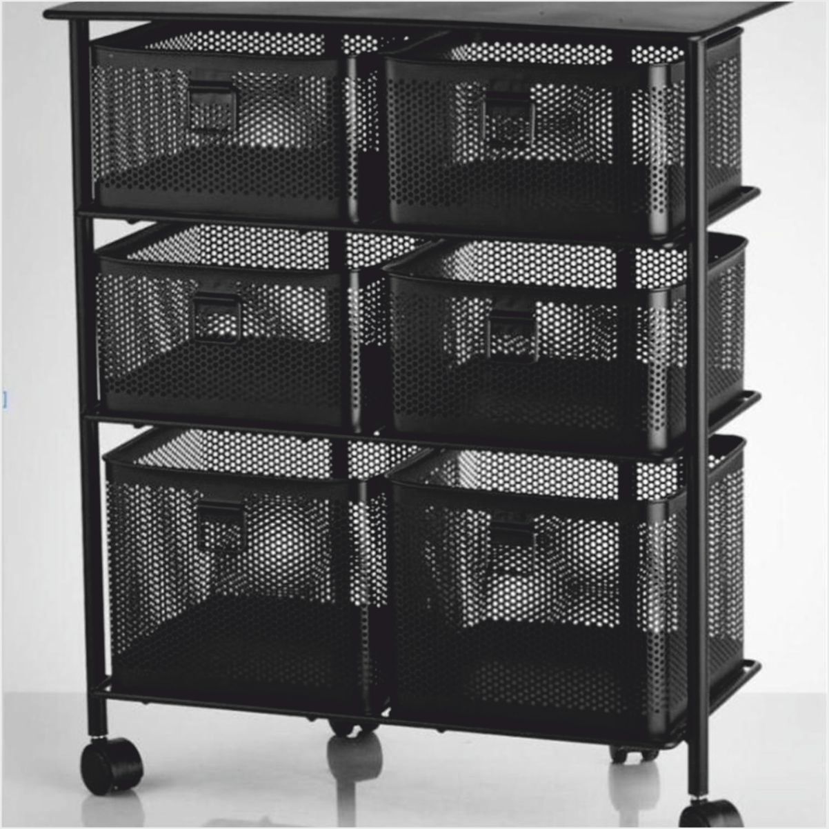 YILDIRAY 1059T 3 KATLI 6 ÇEKMECELİ TEKERLEKLİ SEBZELİK ANTRASİT