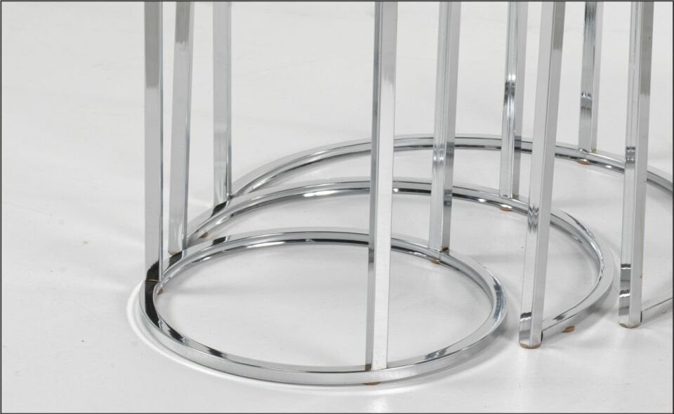 Odabaşı C Zigon Krom Sehpa Siyah Mermer