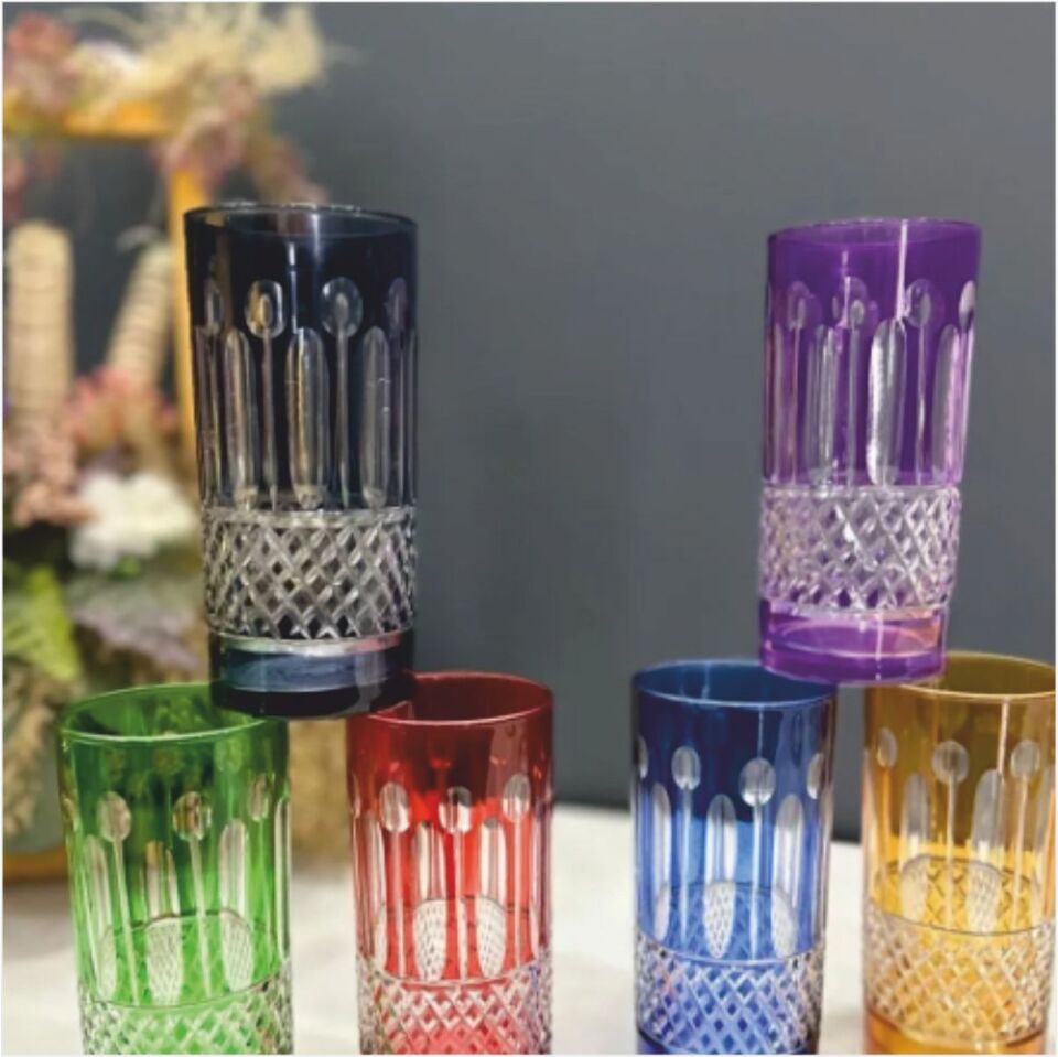 Dnz-Art Dnza0723 Hasır Meşrubat 6 Renk Bardak