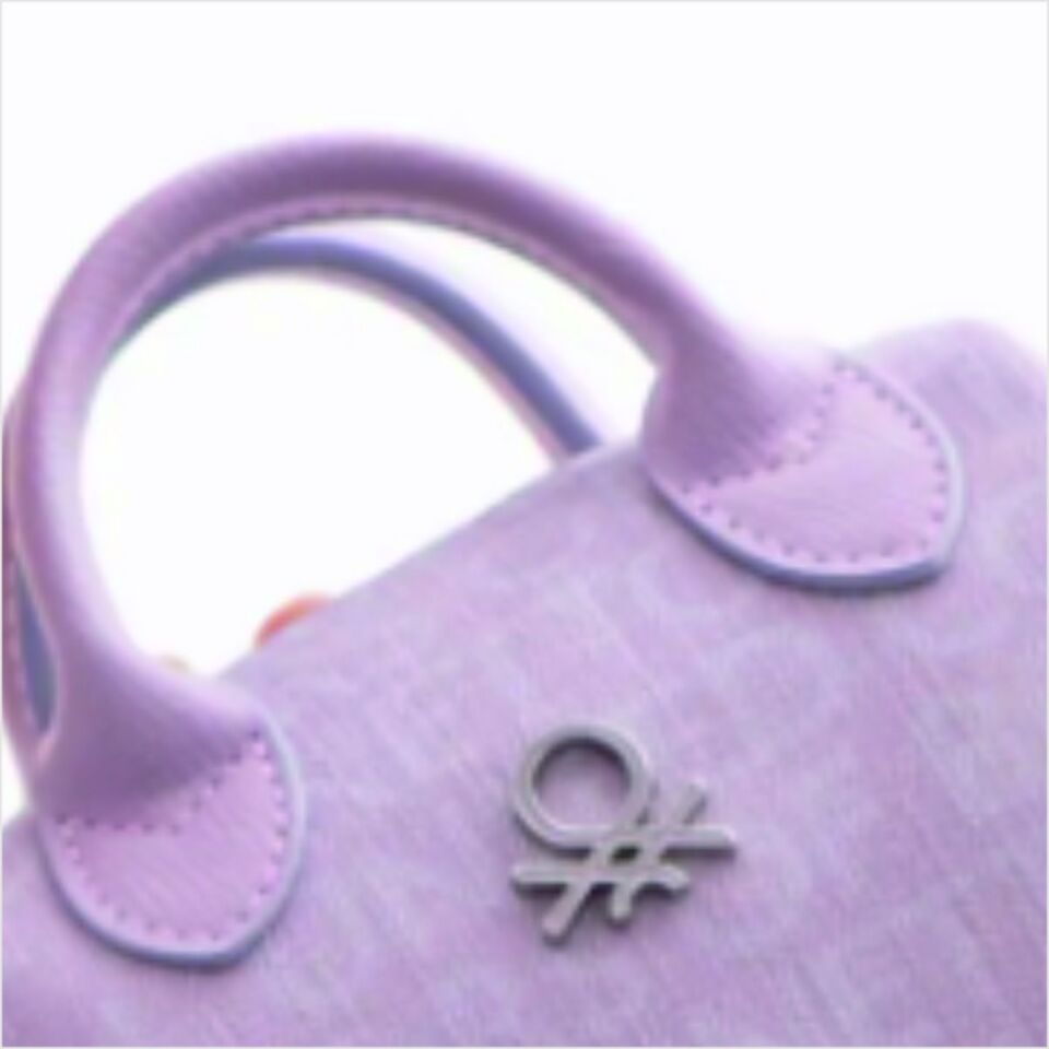 Benetton  BNT-1591 Monogram Eskitme El Çantası Lila