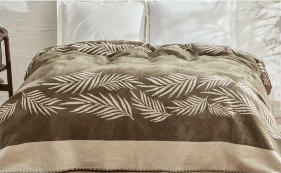 Karaca Home Leaf Tek Kişilik Pamuklu Battaniye