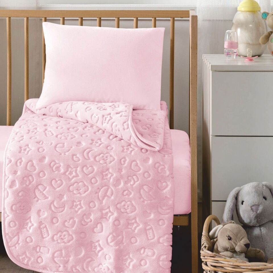 Özdilek Battanıye Bebe Embos 100*120 Pembe(Y)