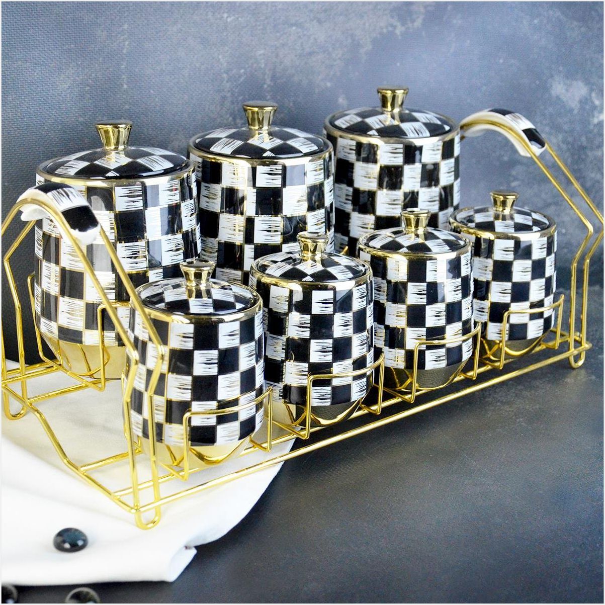 Şener  P/Por-101874Paçi-Leo Parlak 7 Parça.Standlı Baharat