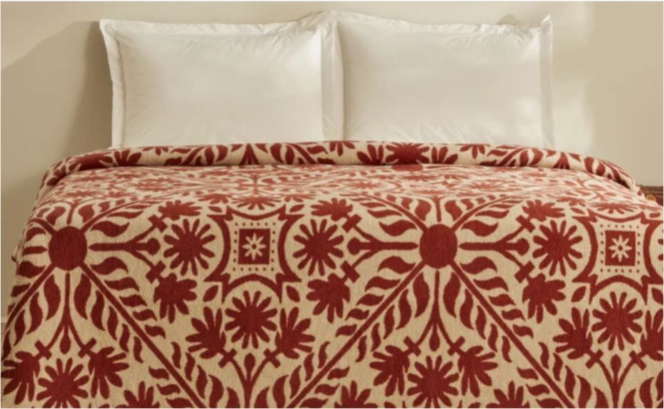 Karaca Home Velma Çift Kişilik Pamuklu Battaniye Terracota