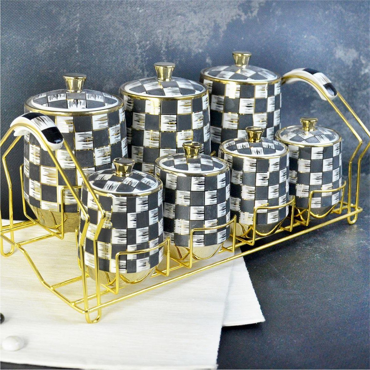 Şener  P/Por-101873 Paçi-Leo Mat 7 Parça.Standlı Baharat Set