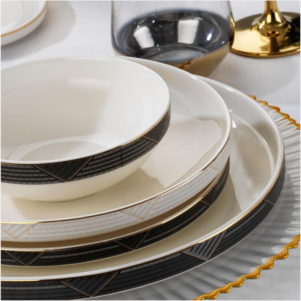 SCHAFER ADEL LİNE YEMEK TAKIMI-56 PARÇA-GOLD