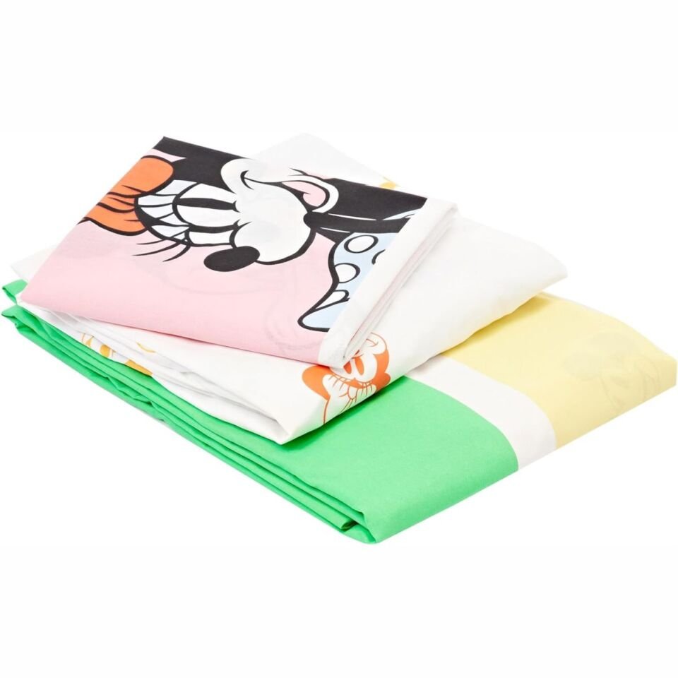 Taç Tek Kişilik Lisanslı Nevresim Takımı Minnie Mouse Rainbow