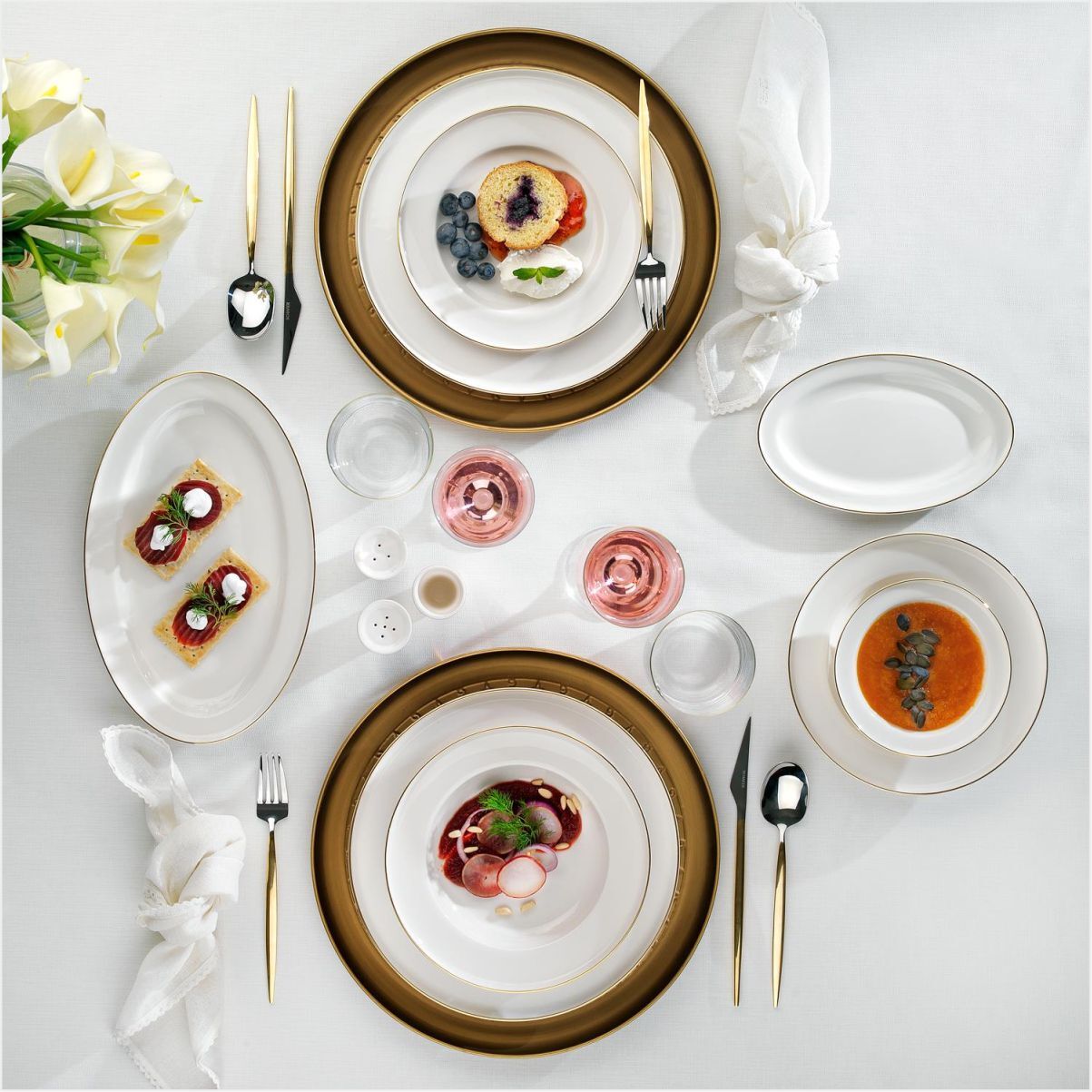 SCHAFER MANDY YEMEK TAKIMI 56 PARÇA-GOLD