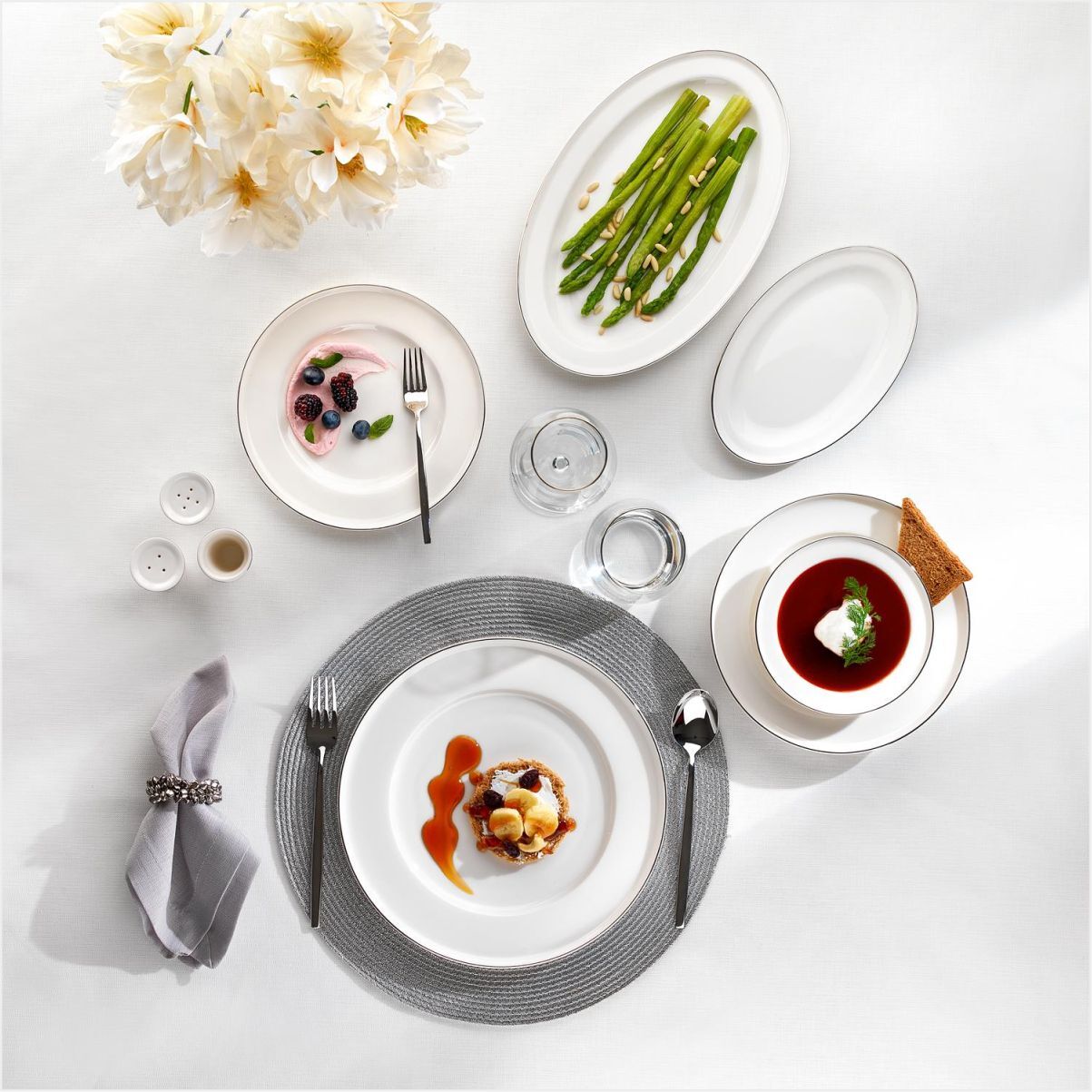 SCHAFER MANDY YEMEK TAKIMI 56 PARÇA-PLATİN