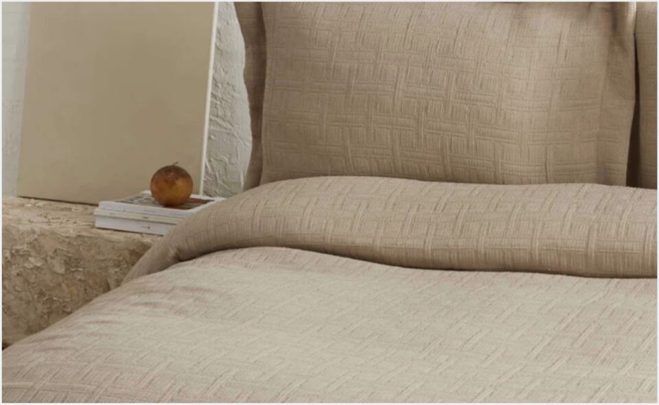 Karaca Home Corner Çift Kişilik Yatak Örtüsü Seti Bej