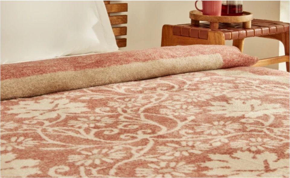 Karaca Home Flara Çift Kişilik Pamuklu Battaniye Terracotta