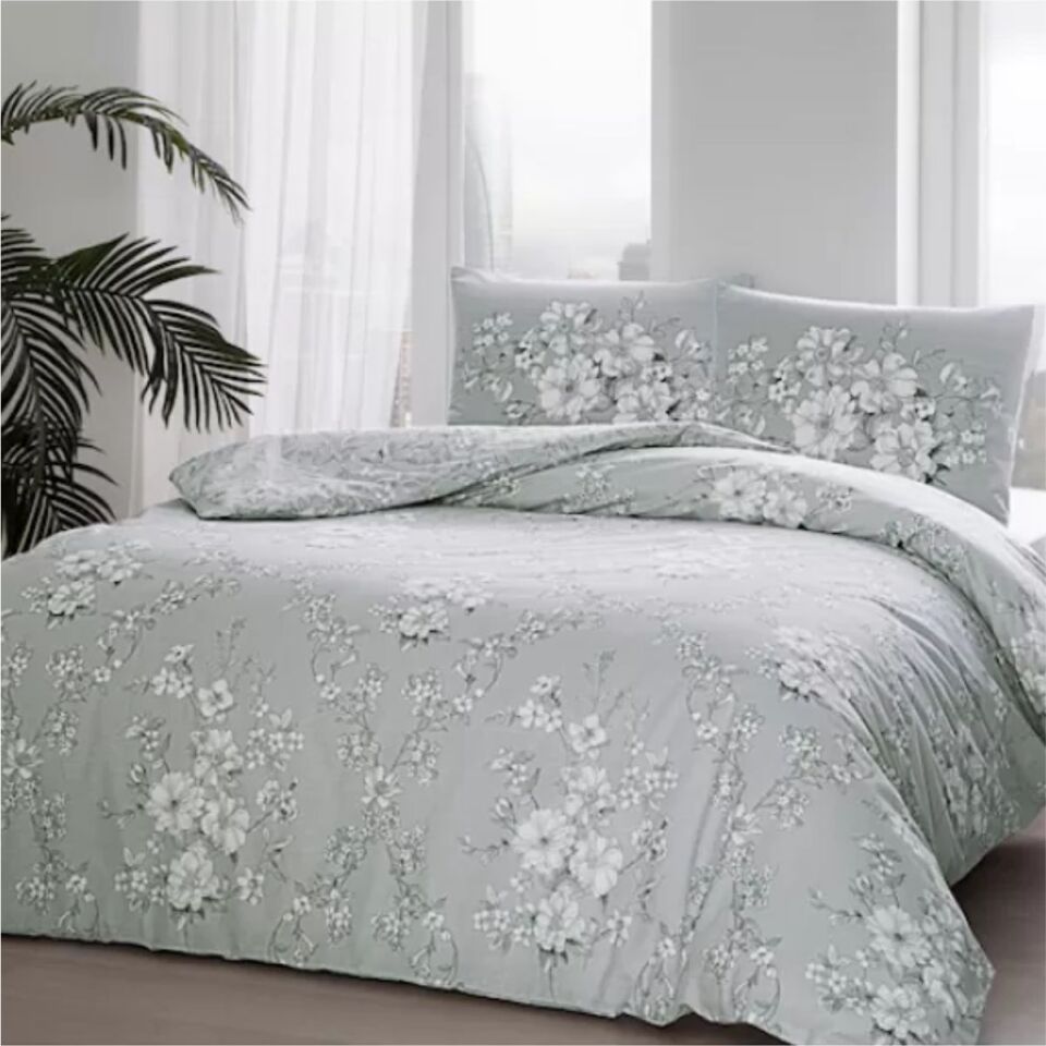 Taç Lily Ranforce Çift Kişilik Nevresim Takımı Gri