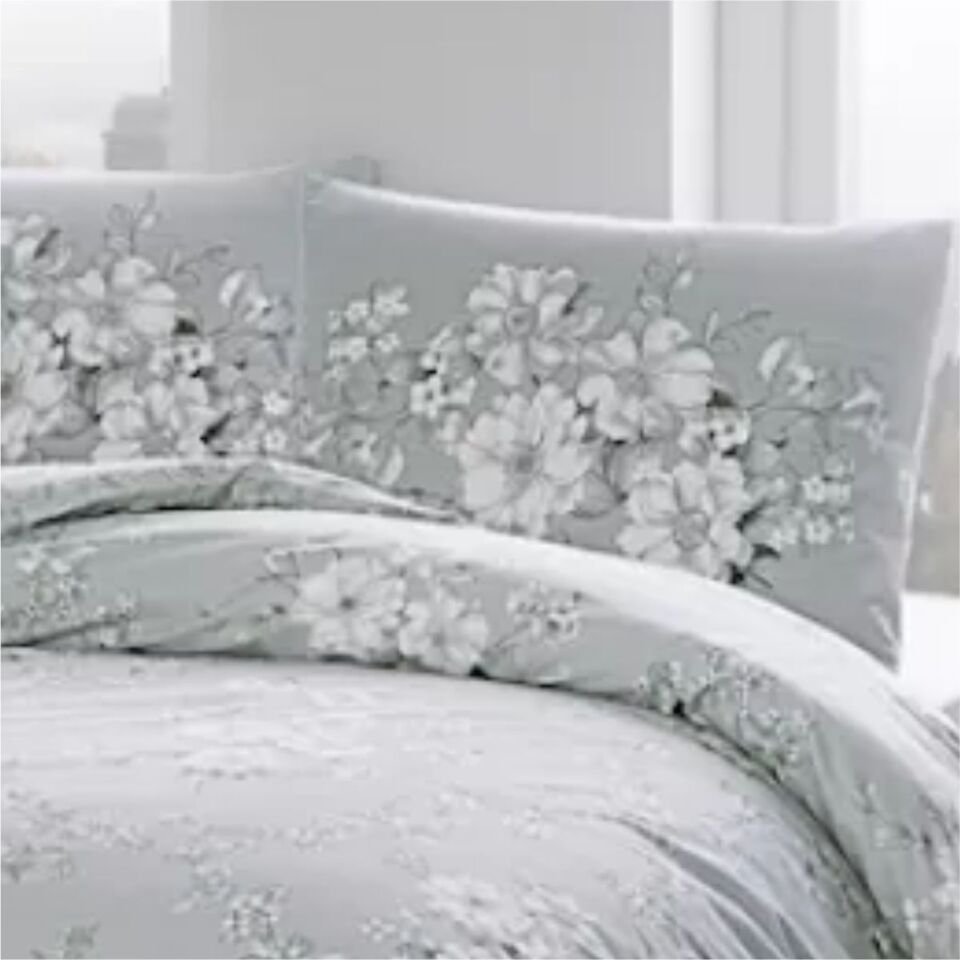 Taç Lily Ranforce Çift Kişilik Nevresim Takımı Gri