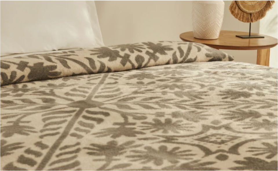 Karaca Home Velma Çift Kişilik Pamuklu Battaniye Gri