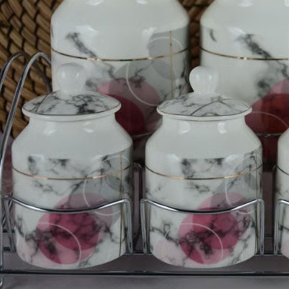 Şener P/Por-101326 Paçi-Aura Pors.7 Parça.Yaldızlı Baharat Takımı