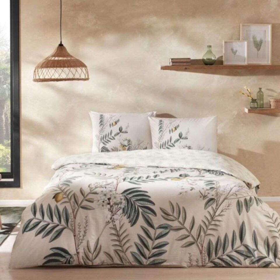 Taç Nevresim Takımı Liana Bej Çift Kişilik