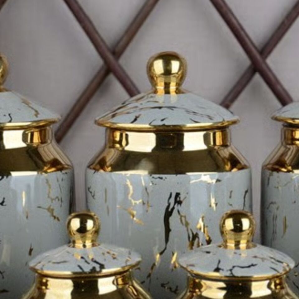 Şener P/Por-101328 Paçi-Aura Pors.7 Parça.Yaldızlı Baharat Takımı